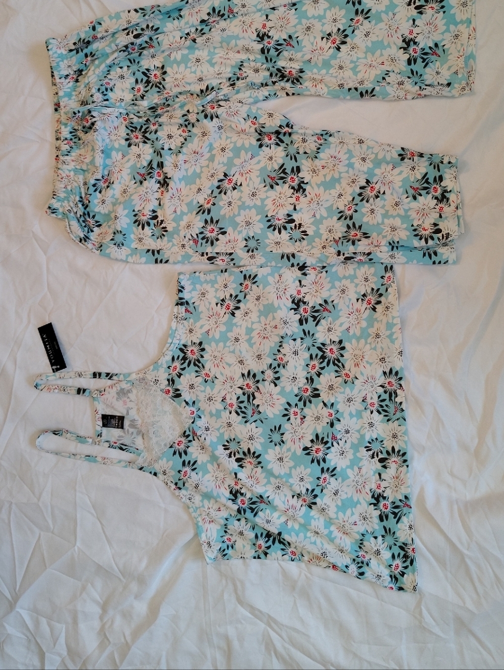 Youmita Light Blue Floral Pajama Set